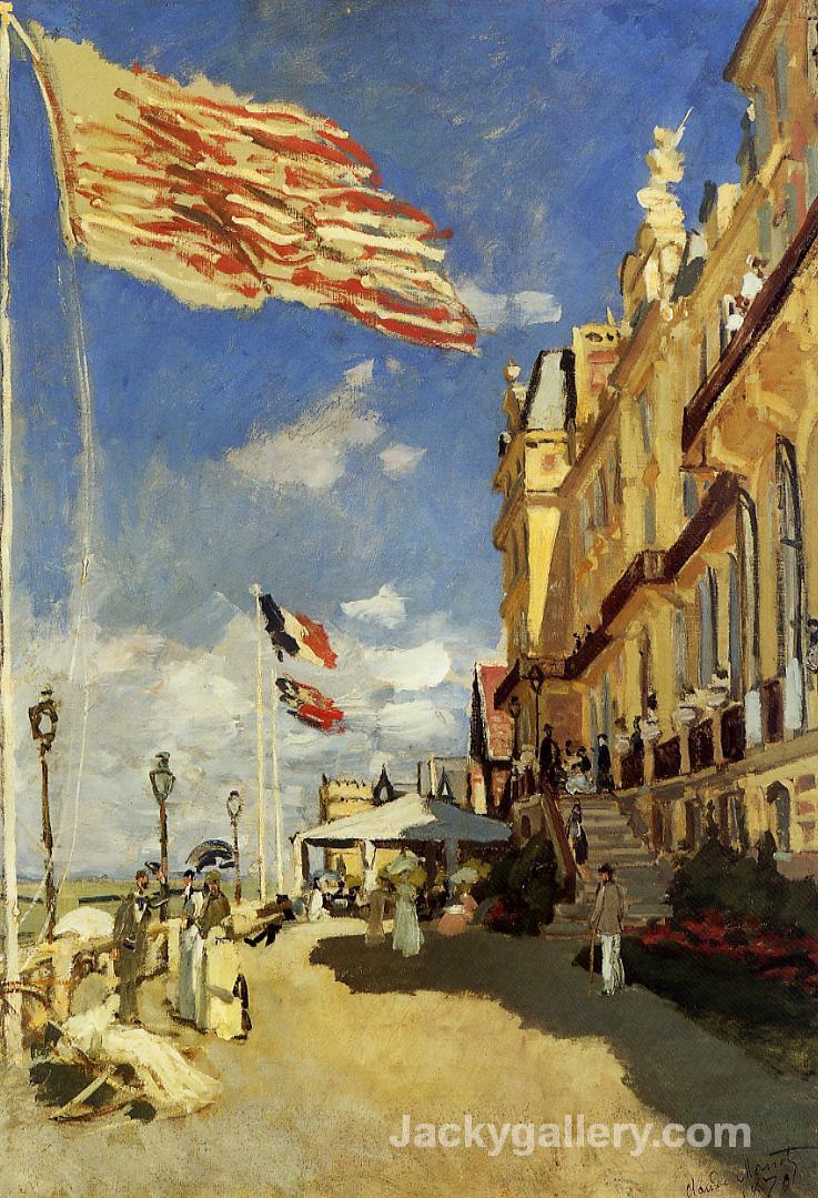 The Hotel des Roches Noires at Trouville by Claude Monet paintings reproduction - Click Image to Close